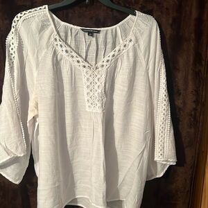 Zac & Rachel white boho with eyelets